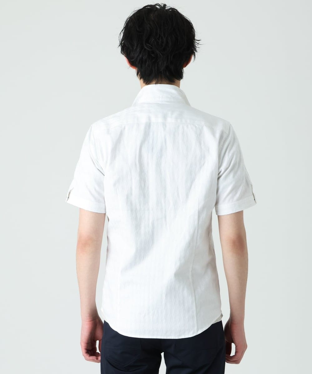 MKBGS55140 MK MICHEL KLEIN HOMME(MKミッシェルクランオム) アーガイルシャツ ホワイト(90)