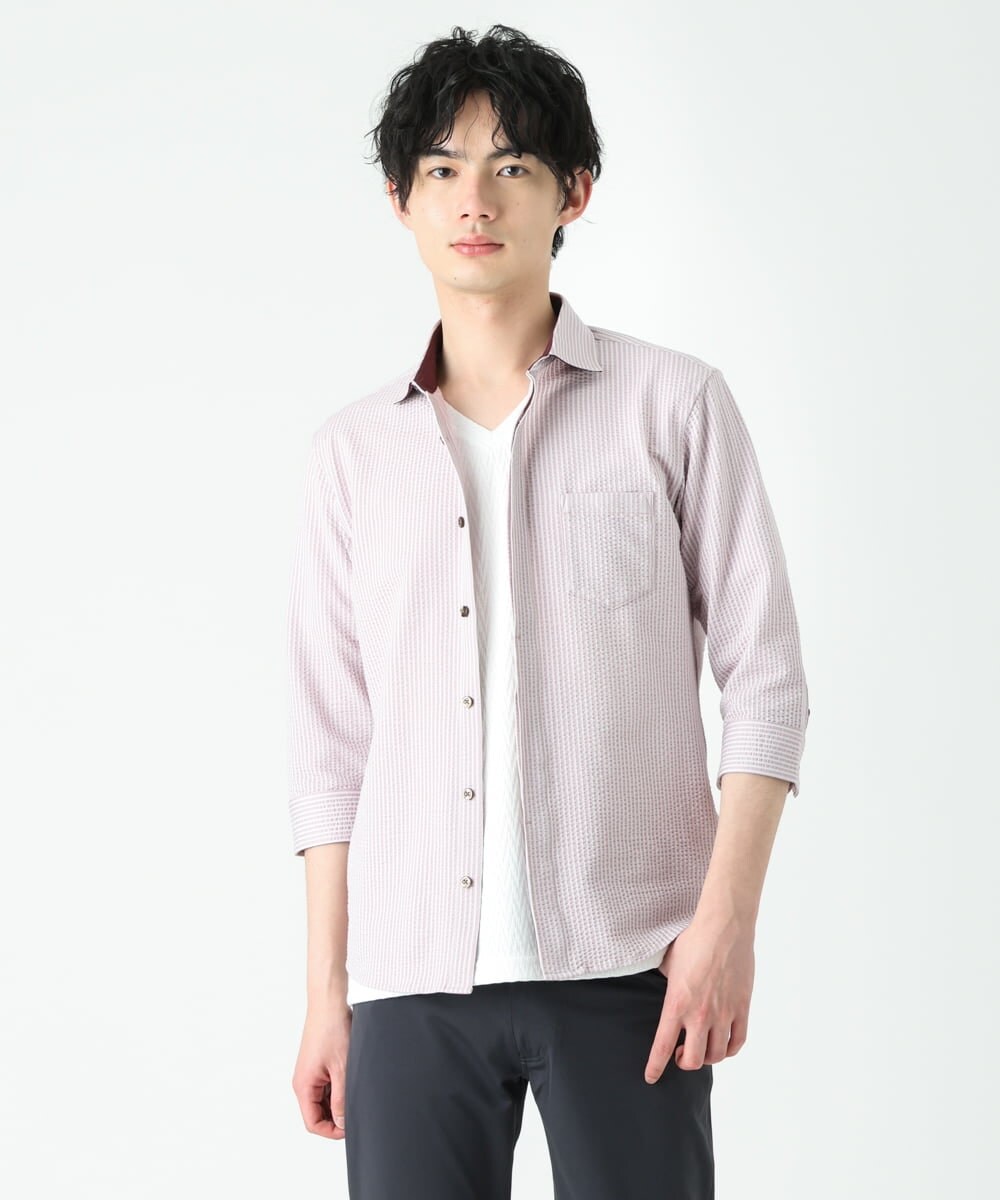 MKBGS65130 MK MICHEL KLEIN HOMME(MKミッシェルクランオム) COOLMAXサッカーシャツ ピンク(03)