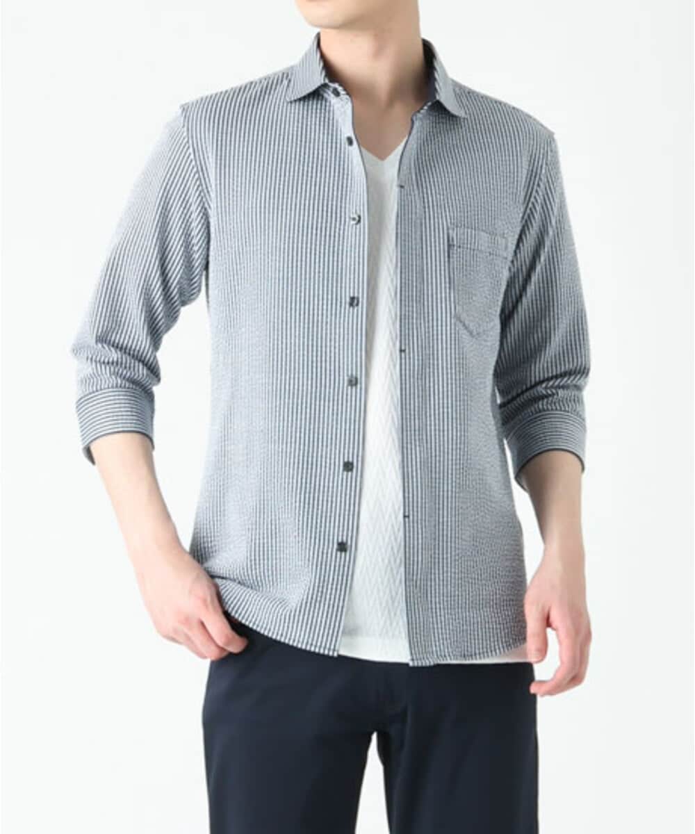 MKBGS65130 MK MICHEL KLEIN HOMME(MKミッシェルクランオム) COOLMAXサッカーシャツ ネイビー(57)