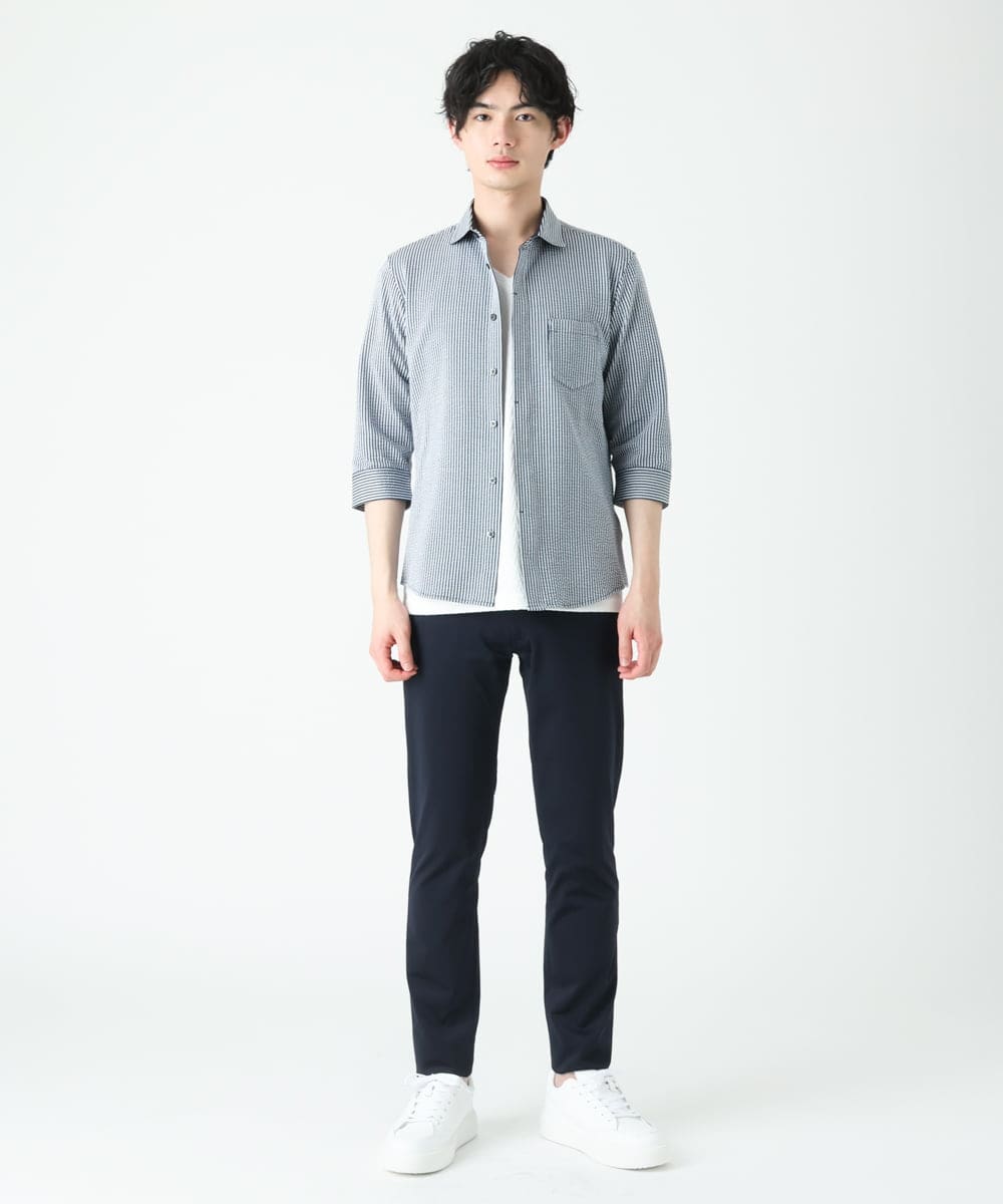 MKBGS65130 MK MICHEL KLEIN HOMME(MKミッシェルクランオム) COOLMAXサッカーシャツ ネイビー(57)