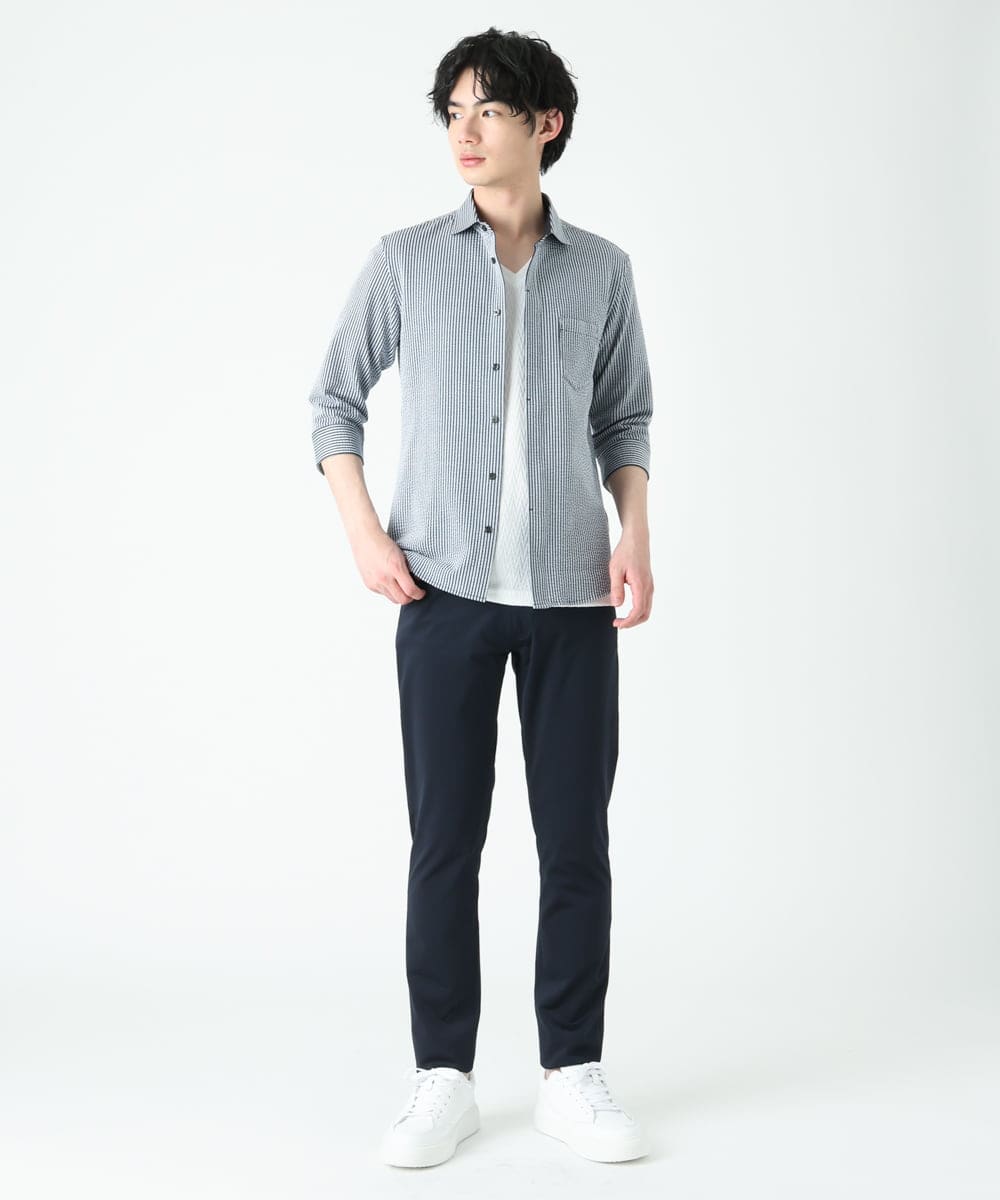 MKBGS65130 MK MICHEL KLEIN HOMME(MKミッシェルクランオム) COOLMAXサッカーシャツ ネイビー(57)
