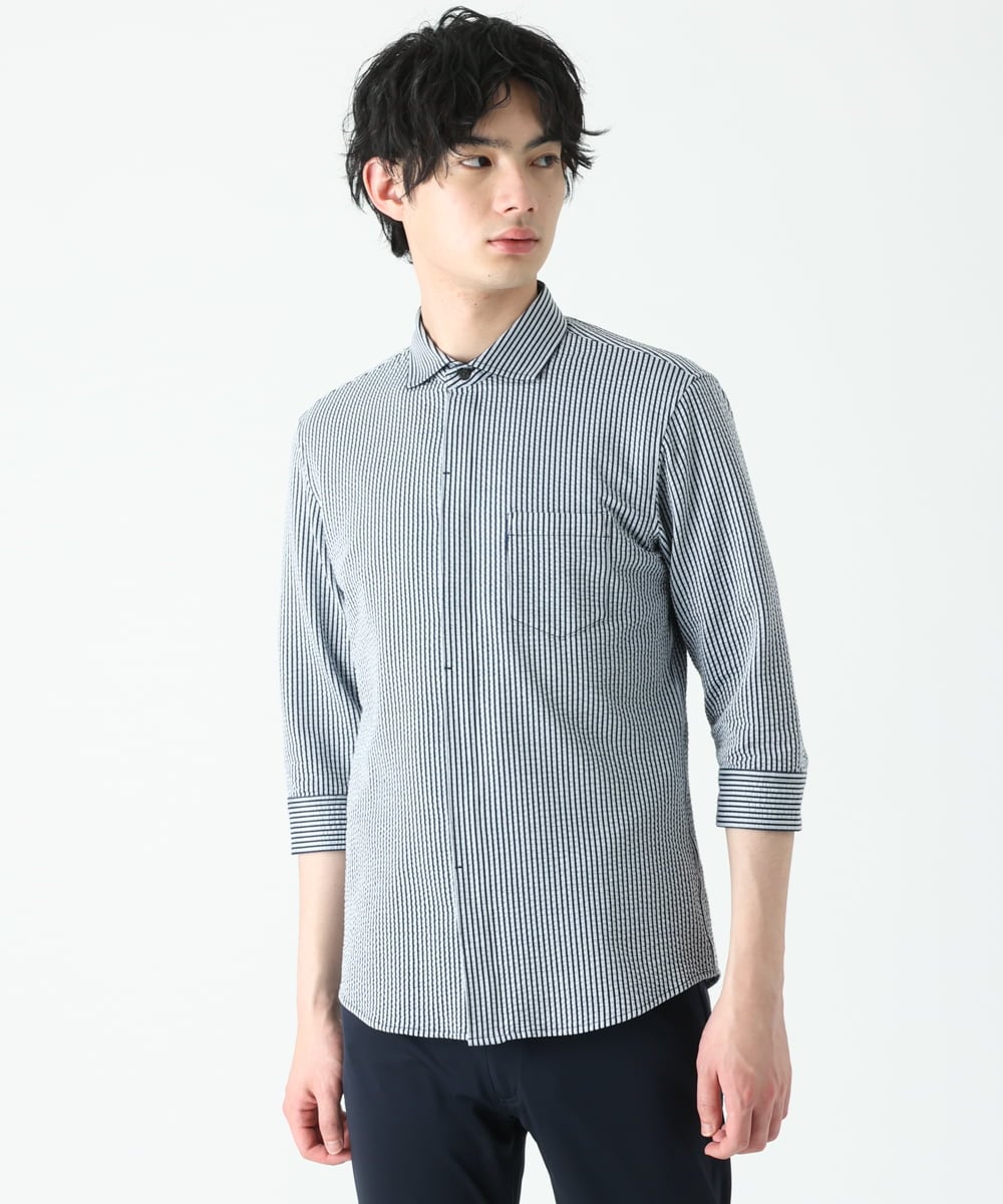 MKBGS65130 MK MICHEL KLEIN HOMME(MKミッシェルクランオム) COOLMAXサッカーシャツ ネイビー(57)