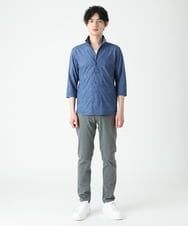 MKBGS67130 MK MICHEL KLEIN HOMME(MKミッシェルクランオム) スタンドカラーシャツ / TECドライメッシュ ブルー(55)