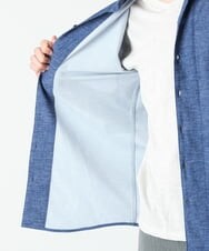 MKBGS67130 MK MICHEL KLEIN HOMME(MKミッシェルクランオム) スタンドカラーシャツ / TECドライメッシュ ブルー(55)