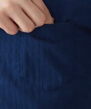 MKBGS71100 MK MICHEL KLEIN HOMME(MKミッシェルクランオム) 【WEB限定】リバーストライプ7分袖シャツ ネイビー(57)
