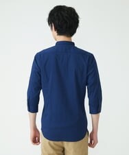 MKBGS71100 MK MICHEL KLEIN HOMME(MKミッシェルクランオム) 【WEB限定】リバーストライプ7分袖シャツ ネイビー(57)