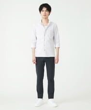 MKBGS71100 MK MICHEL KLEIN HOMME(MKミッシェルクランオム) 【WEB限定】リバーストライプ7分袖シャツ ラベンダー(60)