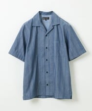 MKBGU02120 MK MICHEL KLEIN HOMME(MKミッシェルクランオム) リバーストライプシャツ ライトブルー(50)
