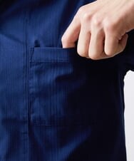 MKBGU02120 MK MICHEL KLEIN HOMME(MKミッシェルクランオム) リバーストライプシャツ ネイビー(57)