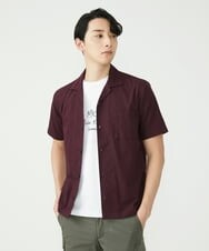MKBGU02120 MK MICHEL KLEIN HOMME(MKミッシェルクランオム) リバーストライプシャツ パープル(77)