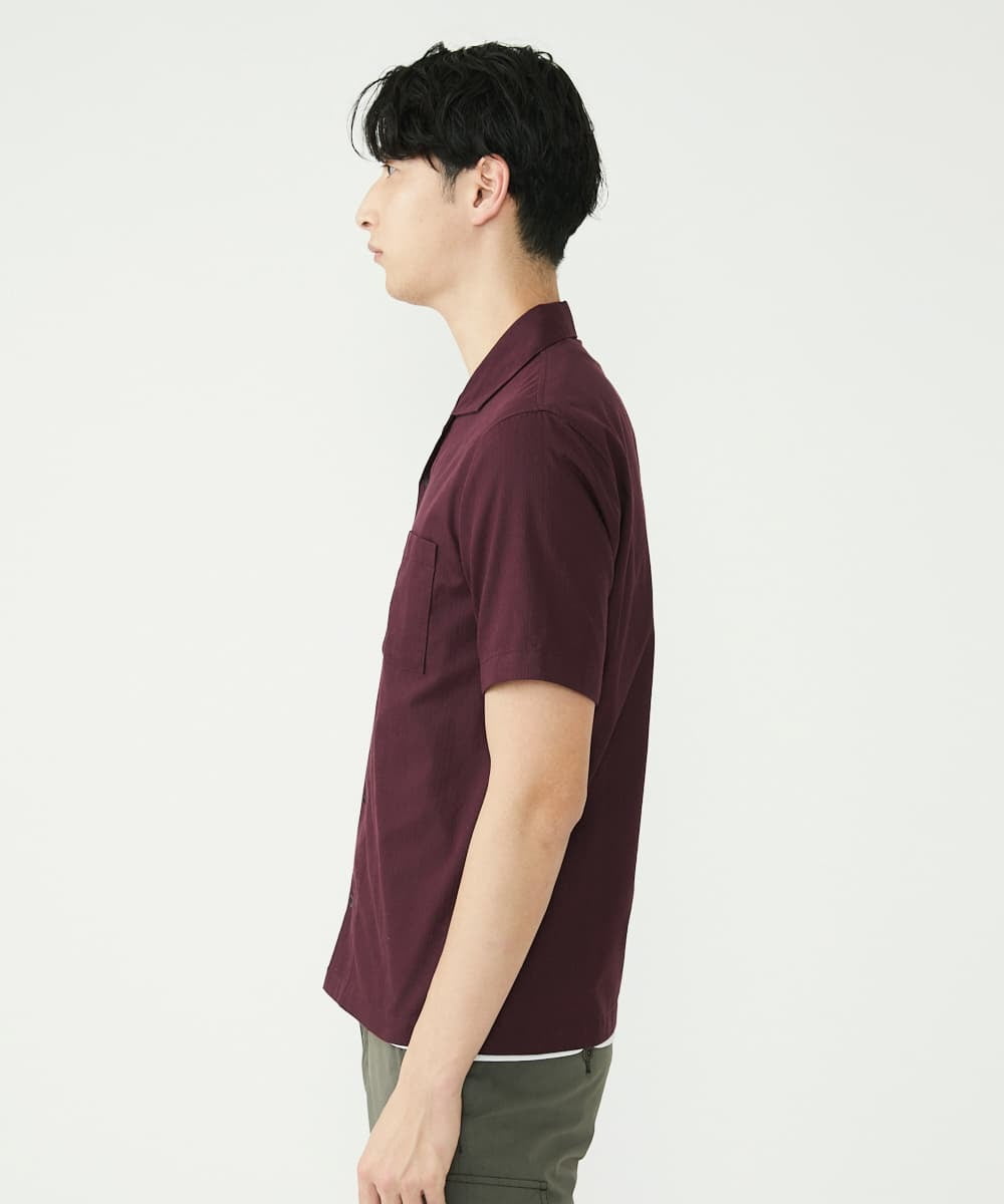 MKBGU02120 MK MICHEL KLEIN HOMME(MKミッシェルクランオム) リバーストライプシャツ パープル(77)