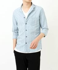 MKBGU08120 MK MICHEL KLEIN HOMME(MKミッシェルクランオム) エンブロイダリードビーシャツ ブルー(55)