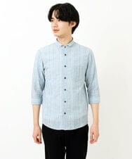 MKBGU08120 MK MICHEL KLEIN HOMME(MKミッシェルクランオム) エンブロイダリードビーシャツ ブルー(55)