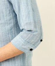 MKBGU08120 MK MICHEL KLEIN HOMME(MKミッシェルクランオム) エンブロイダリードビーシャツ ブルー(55)