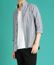 MKBGU08120 MK MICHEL KLEIN HOMME(MKミッシェルクランオム) エンブロイダリードビーシャツ ネイビー(57)