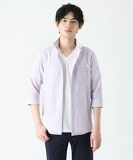 MKBGU08120 MK MICHEL KLEIN HOMME(MKミッシェルクランオム) エンブロイダリードビーシャツ ラベンダー(60)