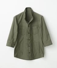 MKBGU09110 MK MICHEL KLEIN HOMME(MKミッシェルクランオム) スタンドカラーシャツ / ドライタッチクロス カーキ(36)