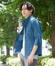MKBGU09110 MK MICHEL KLEIN HOMME(MKミッシェルクランオム) スタンドカラーシャツ / ドライタッチクロス ネイビー(57)