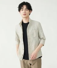 MKBGU09110 MK MICHEL KLEIN HOMME(MKミッシェルクランオム) スタンドカラーシャツ / ドライタッチクロス アイボリー(80)