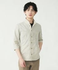 MKBGU09110 MK MICHEL KLEIN HOMME(MKミッシェルクランオム) スタンドカラーシャツ / ドライタッチクロス アイボリー(80)