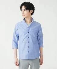 MKBGU17130 MK MICHEL KLEIN HOMME(MKミッシェルクランオム) ハードマンリネンシャツ ブルー(55)