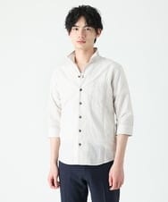 MKBGU17130 MK MICHEL KLEIN HOMME(MKミッシェルクランオム) ハードマンリネンシャツ アイボリー(80)