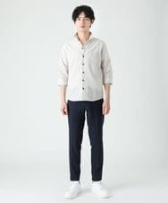 MKBGU17130 MK MICHEL KLEIN HOMME(MKミッシェルクランオム) ハードマンリネンシャツ アイボリー(80)