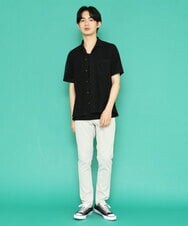 MKBGU30110 MK MICHEL KLEIN HOMME(MKミッシェルクランオム) シアーブロックシャツ ブラック(94)