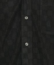 MKBGU30110 MK MICHEL KLEIN HOMME(MKミッシェルクランオム) シアーブロックシャツ ブラック(94)