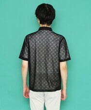 MKBGU30110 MK MICHEL KLEIN HOMME(MKミッシェルクランオム) シアーブロックシャツ ブラック(94)