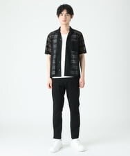 MKBGU31110 MK MICHEL KLEIN HOMME(MKミッシェルクランオム) シアーチェックシャツ ブラック(94)