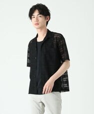 MKBGU31110 MK MICHEL KLEIN HOMME(MKミッシェルクランオム) シアーチェックシャツ ブラック(94)