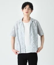MKBGU32110 MK MICHEL KLEIN HOMME(MKミッシェルクランオム) シアーボタニカルシャツ グレー(92)