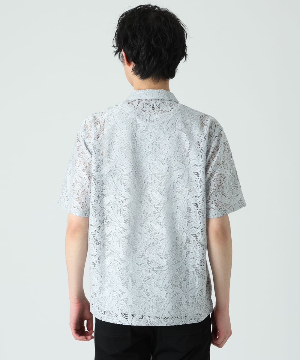 MKBGU32110 MK MICHEL KLEIN HOMME(MKミッシェルクランオム) シアーボタニカルシャツ グレー(92)