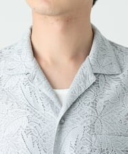 MKBGU32110 MK MICHEL KLEIN HOMME(MKミッシェルクランオム) シアーボタニカルシャツ グレー(92)