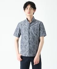 MKBGU40120 MK MICHEL KLEIN HOMME(MKミッシェルクランオム) ペイズリージャガードシャツ ネイビー(57)
