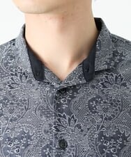 MKBGU40120 MK MICHEL KLEIN HOMME(MKミッシェルクランオム) ペイズリージャガードシャツ ネイビー(57)
