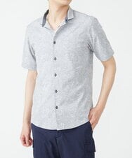 MKBGU40120 MK MICHEL KLEIN HOMME(MKミッシェルクランオム) ペイズリージャガードシャツ グレー(92)