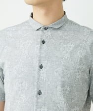 MKBGU40120 MK MICHEL KLEIN HOMME(MKミッシェルクランオム) ペイズリージャガードシャツ グレー(92)