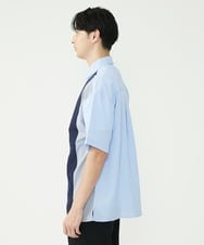MKBGU83090 MK MICHEL KLEIN HOMME(MKミッシェルクランオム) ストライプシャツ ライトブルー(50)