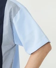 MKBGU83090 MK MICHEL KLEIN HOMME(MKミッシェルクランオム) ストライプシャツ ライトブルー(50)