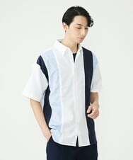 MKBGU83090 MK MICHEL KLEIN HOMME(MKミッシェルクランオム) ストライプシャツ ホワイト(90)