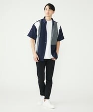 MKBGU84090 MK MICHEL KLEIN HOMME(MKミッシェルクランオム) ブロックシャツ ネイビー(57)