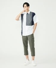 MKBGU84090 MK MICHEL KLEIN HOMME(MKミッシェルクランオム) ブロックシャツ ホワイト(90)