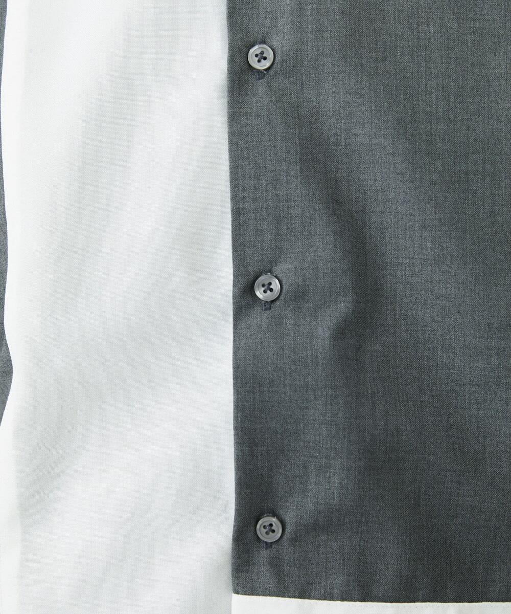 MKBGU84090 MK MICHEL KLEIN HOMME(MKミッシェルクランオム) ブロックシャツ ホワイト(90)