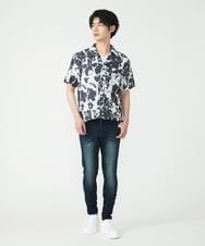 MKBGU89110 MK MICHEL KLEIN HOMME(MKミッシェルクランオム) オープンカラーシャツ ブラック(94)