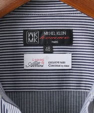 MKBGV50150 MK MICHEL KLEIN HOMME(MKミッシェルクランオム) ストライプシャツ / アルビニRENU ネイビー(57)