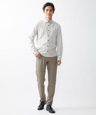 MKBGV50150 MK MICHEL KLEIN HOMME(MKミッシェルクランオム) ストライプシャツ / アルビニRENU アイボリー(80)