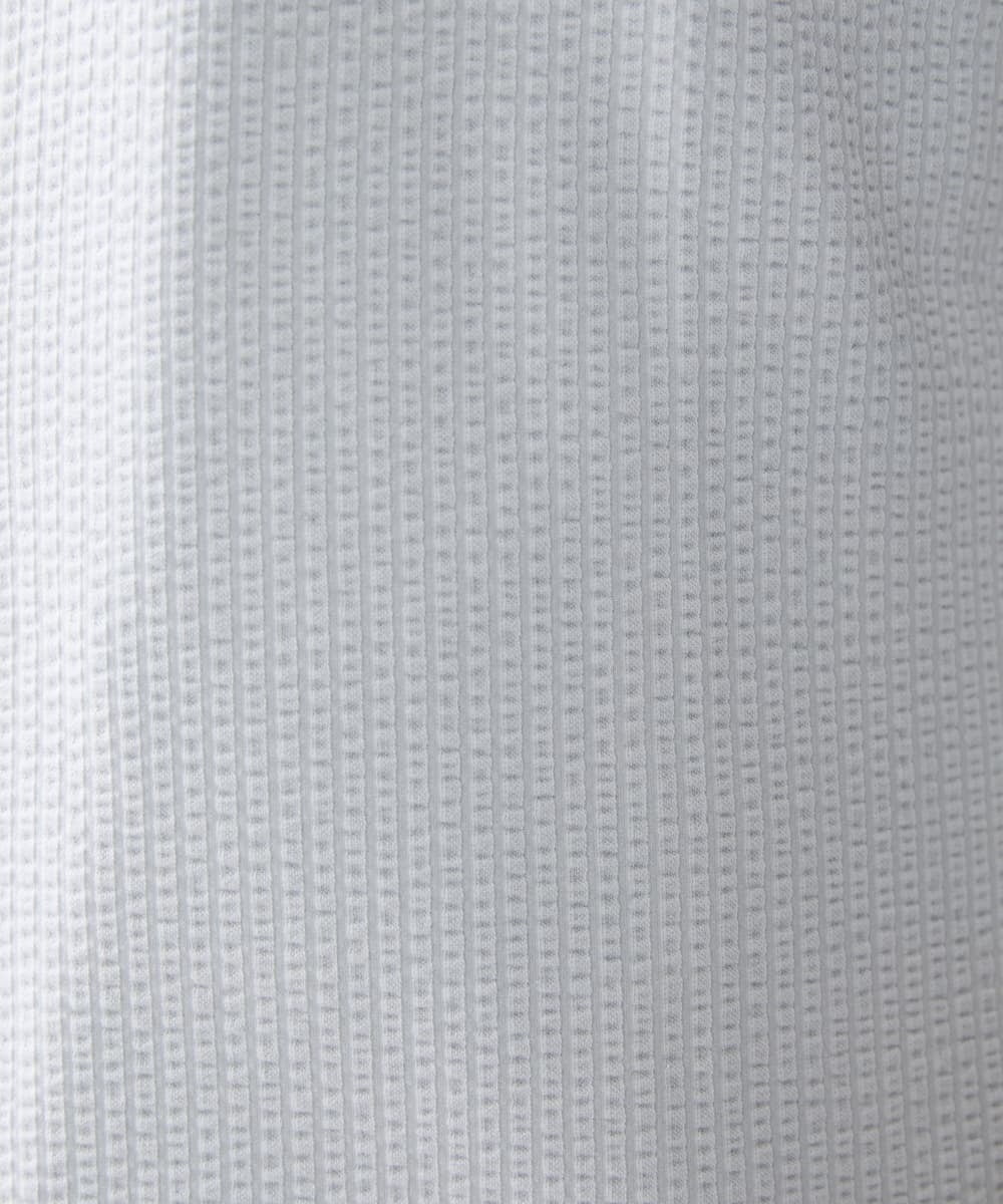 MKBGV52120 MK MICHEL KLEIN HOMME(MKミッシェルクランオム) ストライプサッカーシャツ ホワイト