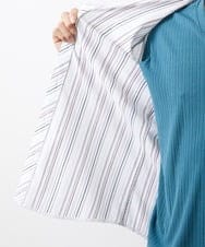 MKBGV54120 MK MICHEL KLEIN HOMME(MKミッシェルクランオム) 【ON/OFF対応】七分袖リバーストライプシャツ ホワイト